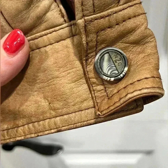 NZO New Zealand Outback brown Leather bomber jacket - Picture 6 of 11